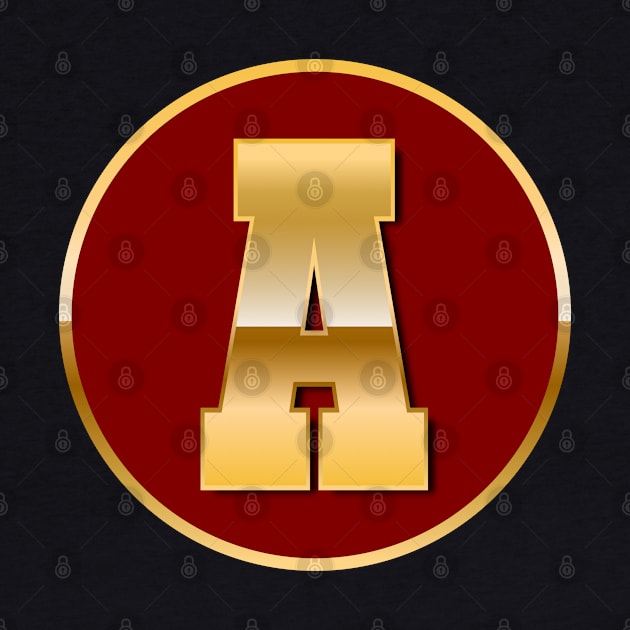 Gold letter A by T-Shirts Zone